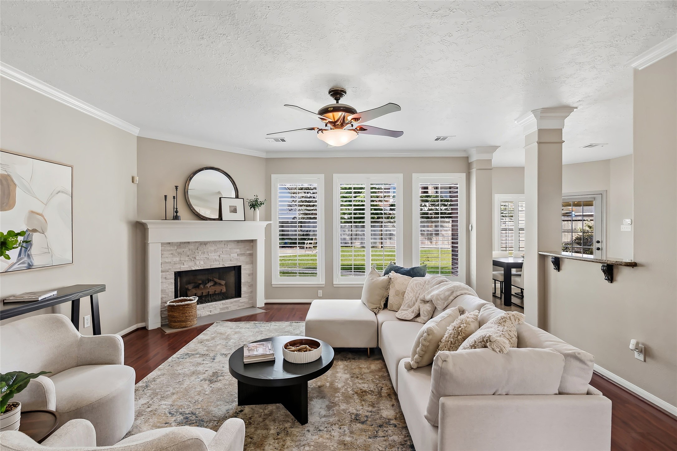 3335 Woods Edge Drive Spring, TX 77388 - Photo 9 of 47 Living Area with plantation shutters