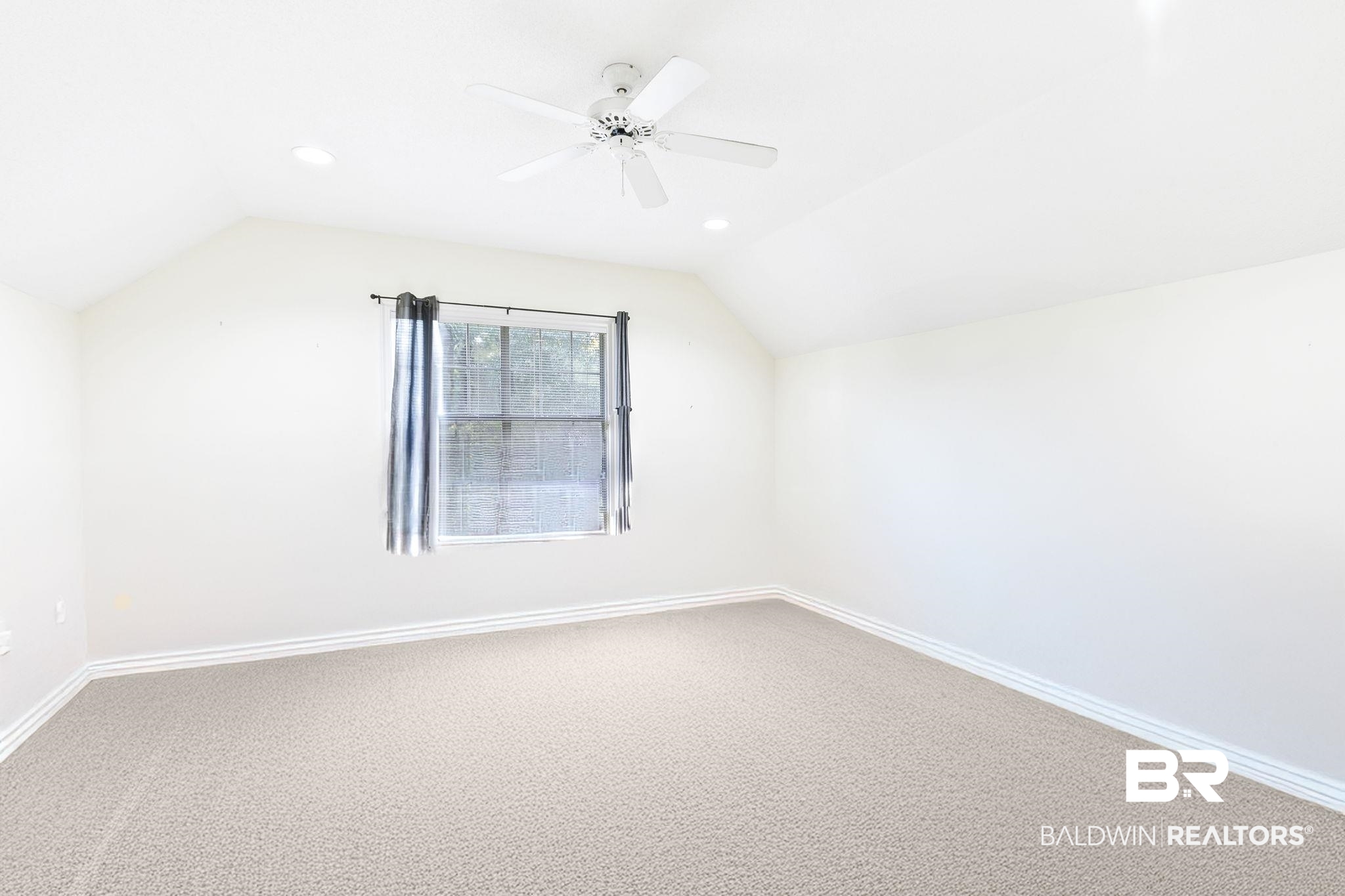 2100 Stonebrook Drive West Mobile, AL 36695 - Photo 43 of 60 Additional living space with carpet flooring, ceiling fan, and lofted ceiling