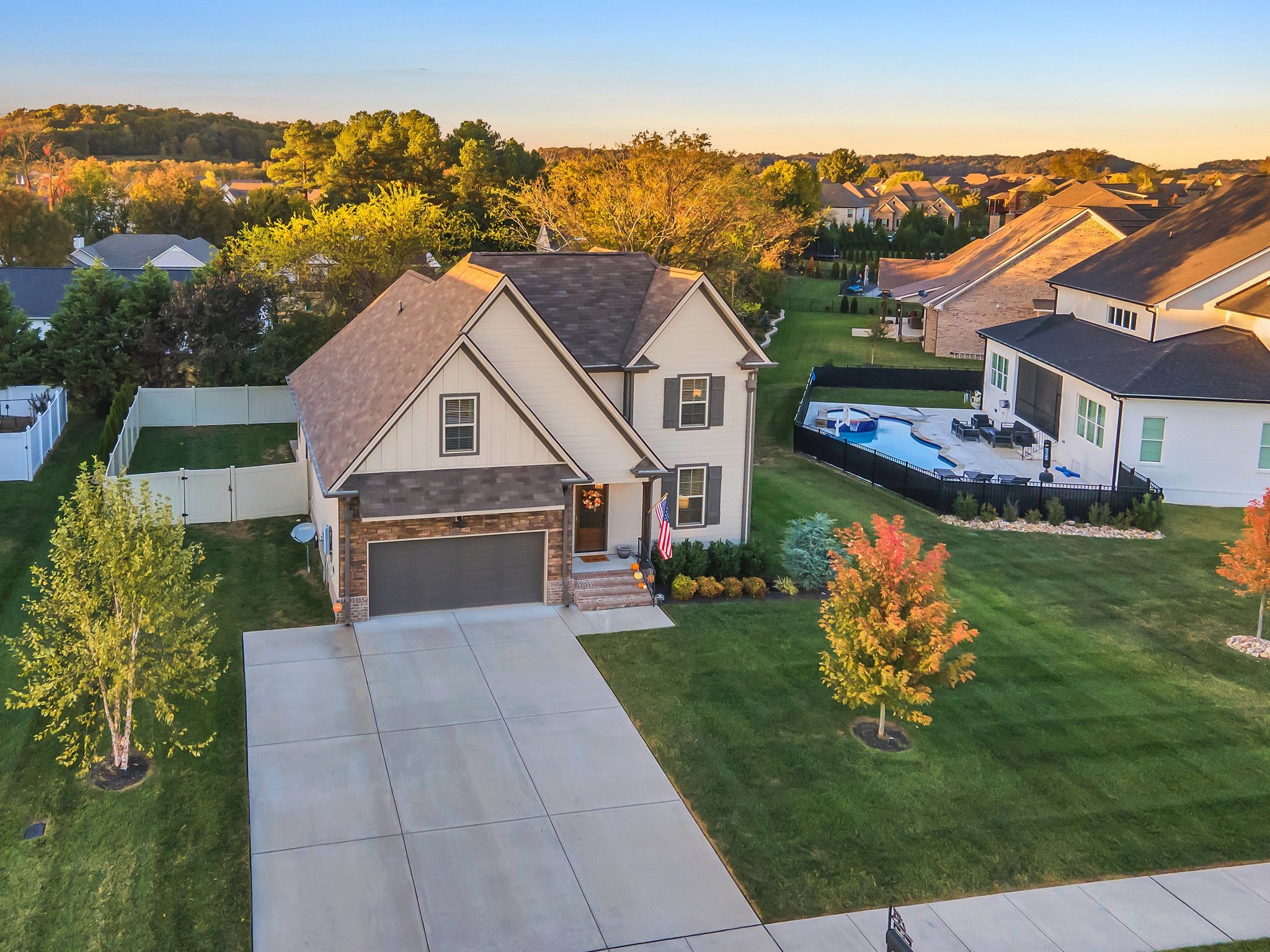 987 Carnation Drive Spring Hill, TN 37174 - Photo 23 of 26 a aerial view of a house with a big yard