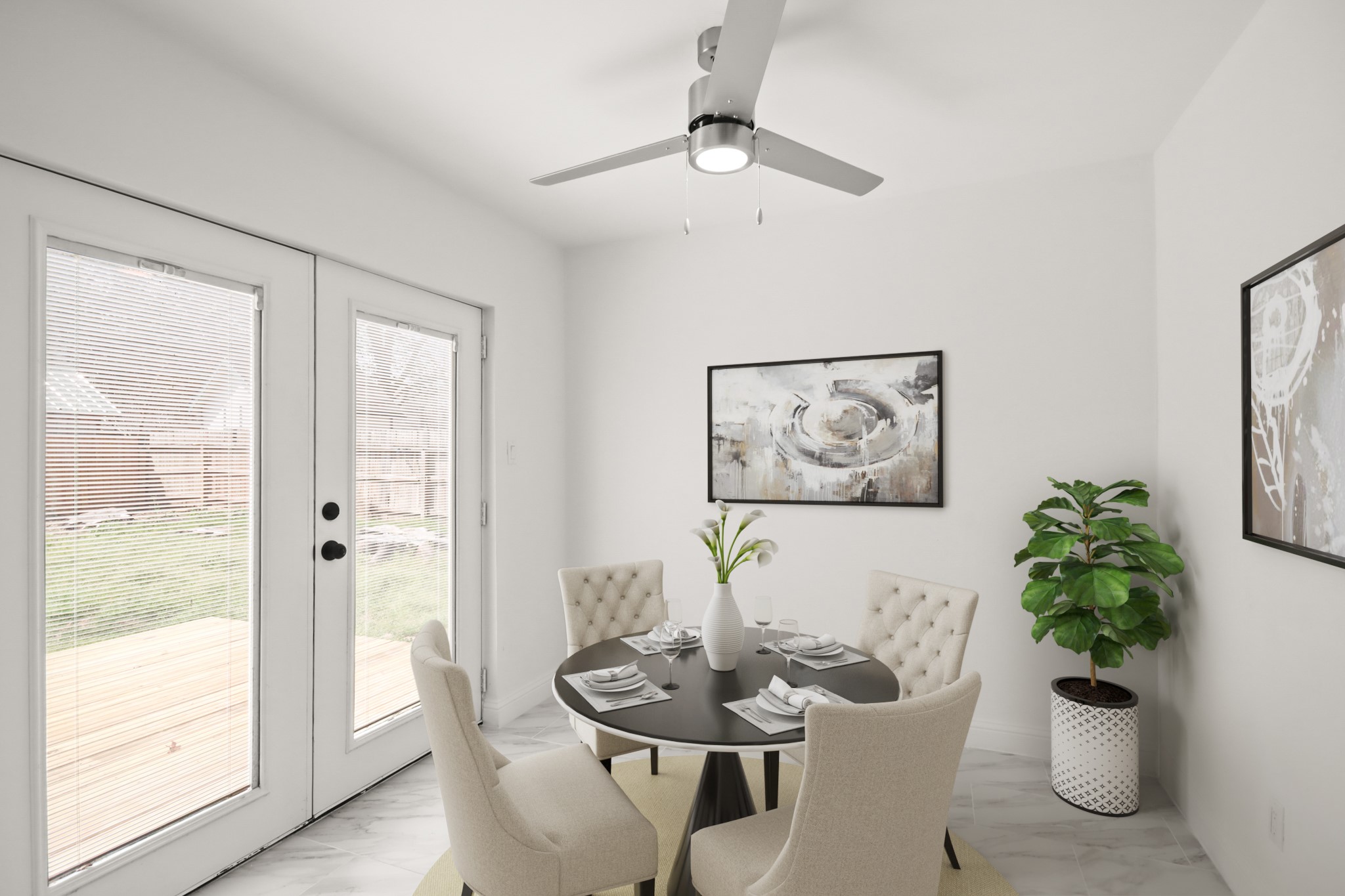 24127 Spring Fork Drive Spring, TX 77373 - Photo 8 of 17 Virtually Staged: Enjoy morning coffee or casual meals in this sunlit nook, surrounded by large windows and easy access to the backyard.