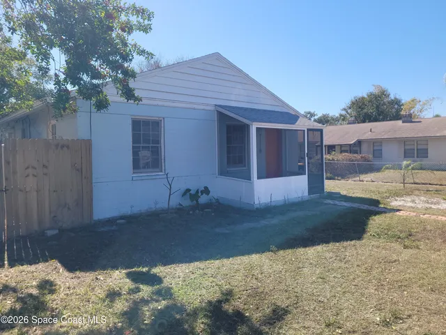 a backyard of a house