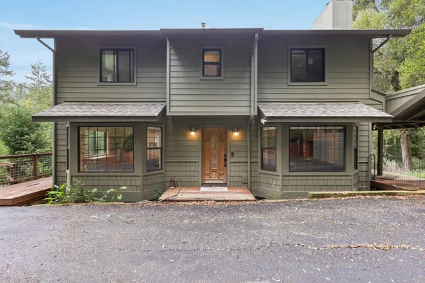 a front view of a house