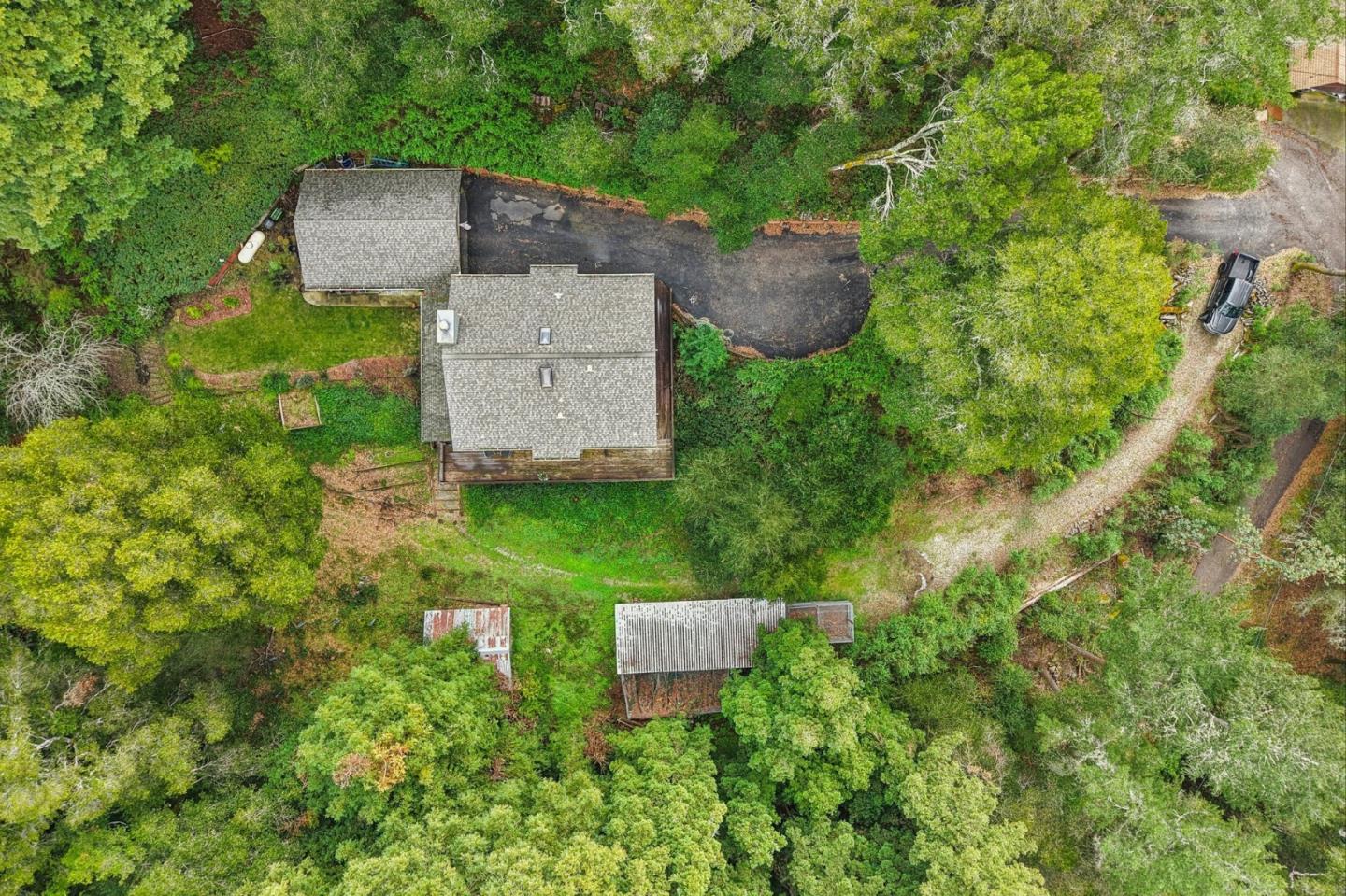17386 Tressel Pass Road Boulder Creek, CA 95006 - Photo 35 of 41 an aerial view of a house
