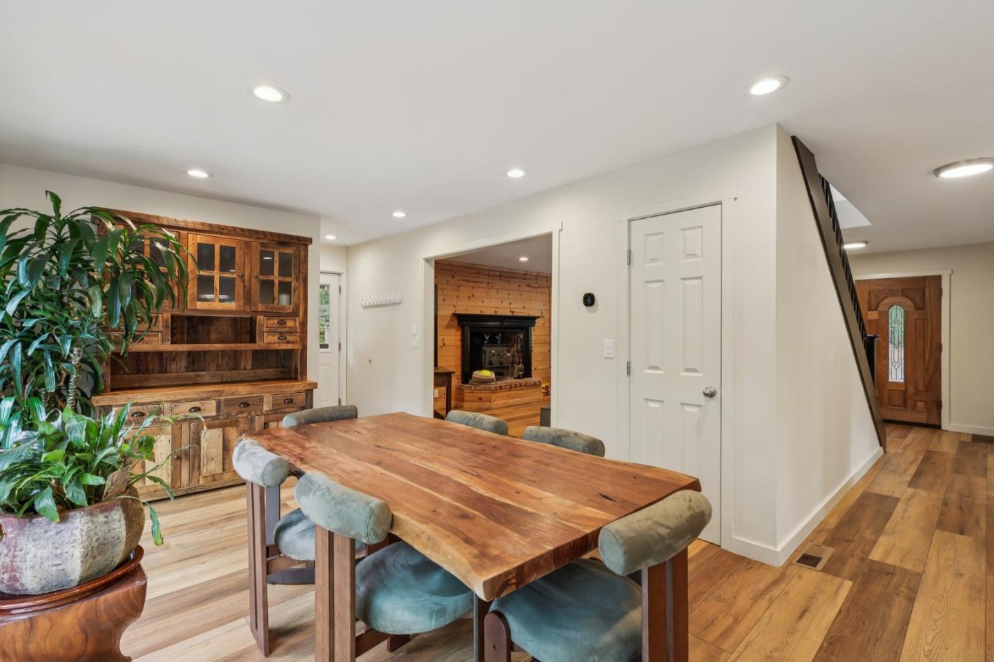 17386 Tressel Pass Road Boulder Creek, CA 95006 - Photo 8 of 41 a dinning room with a table and chairs