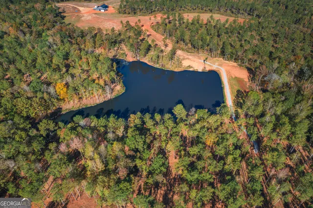 a view of a lake with houses in outdoor space