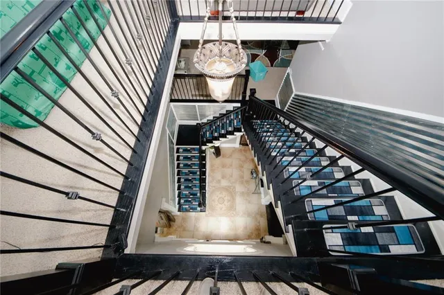 a view of entryway with wooden floor