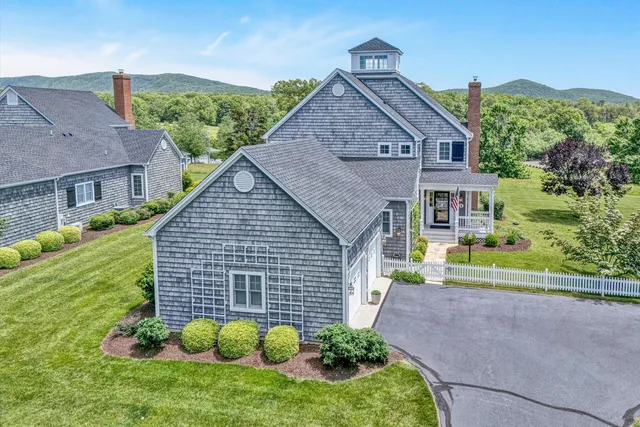 a view of a house with a yard and plants
