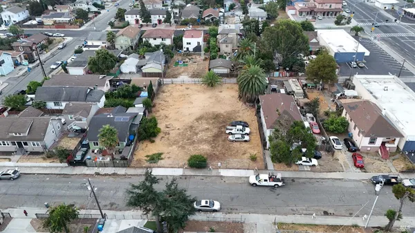 an aerial view of a city