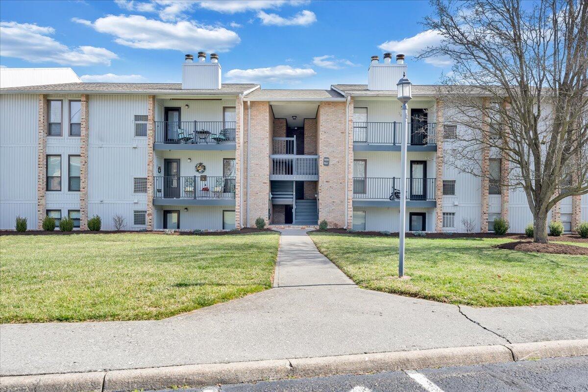 a house view with a garden space