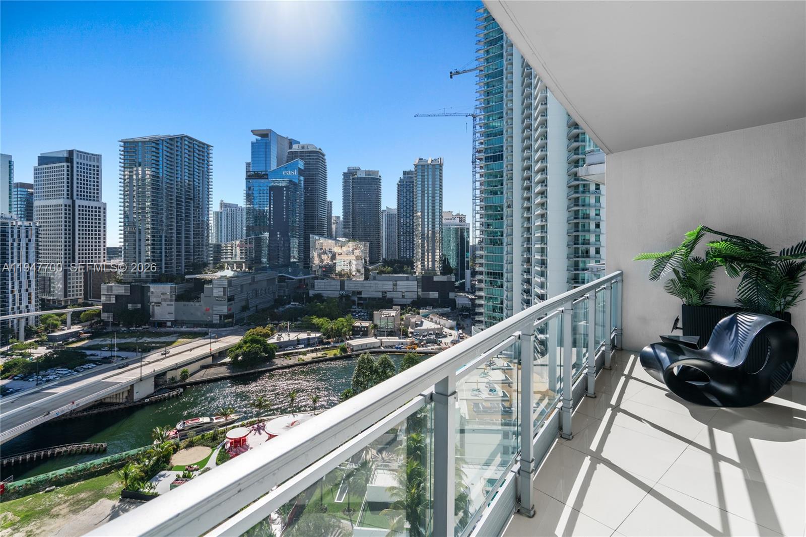 90 Southwest 3rd Street, Unit 2204 Miami, FL 33130 - Photo 44 of 51 a city view from the balcony