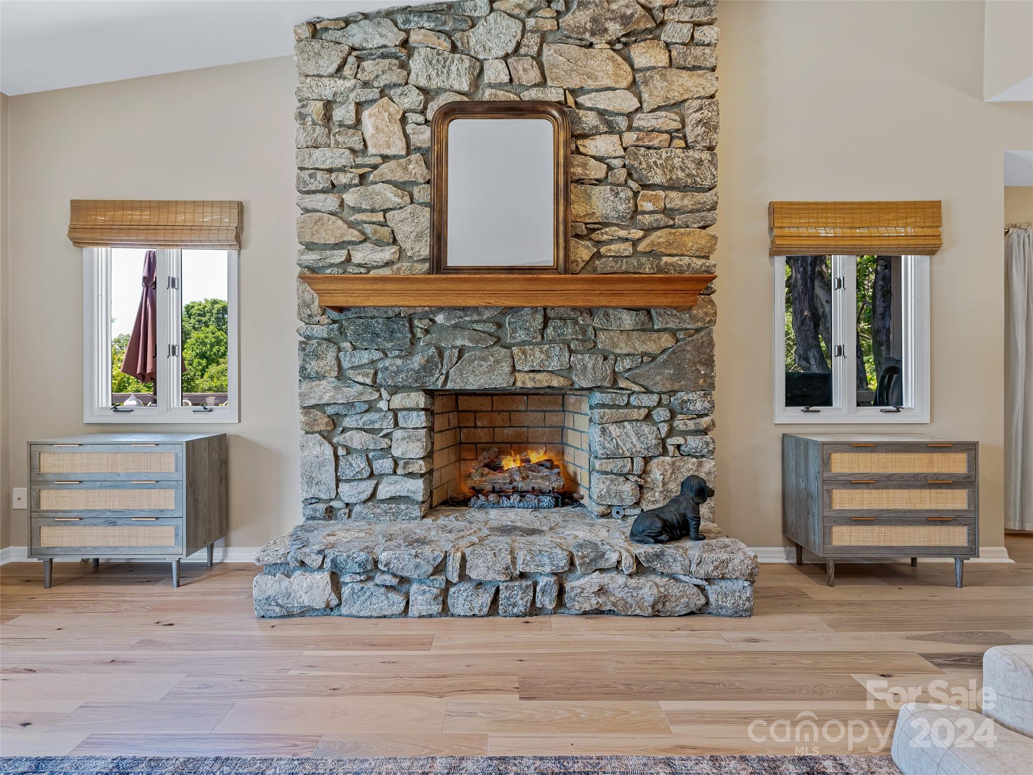 36 Stony Ridge Asheville, NC 28804 - Photo 16 of 38 a living room with a fireplace and a fireplace