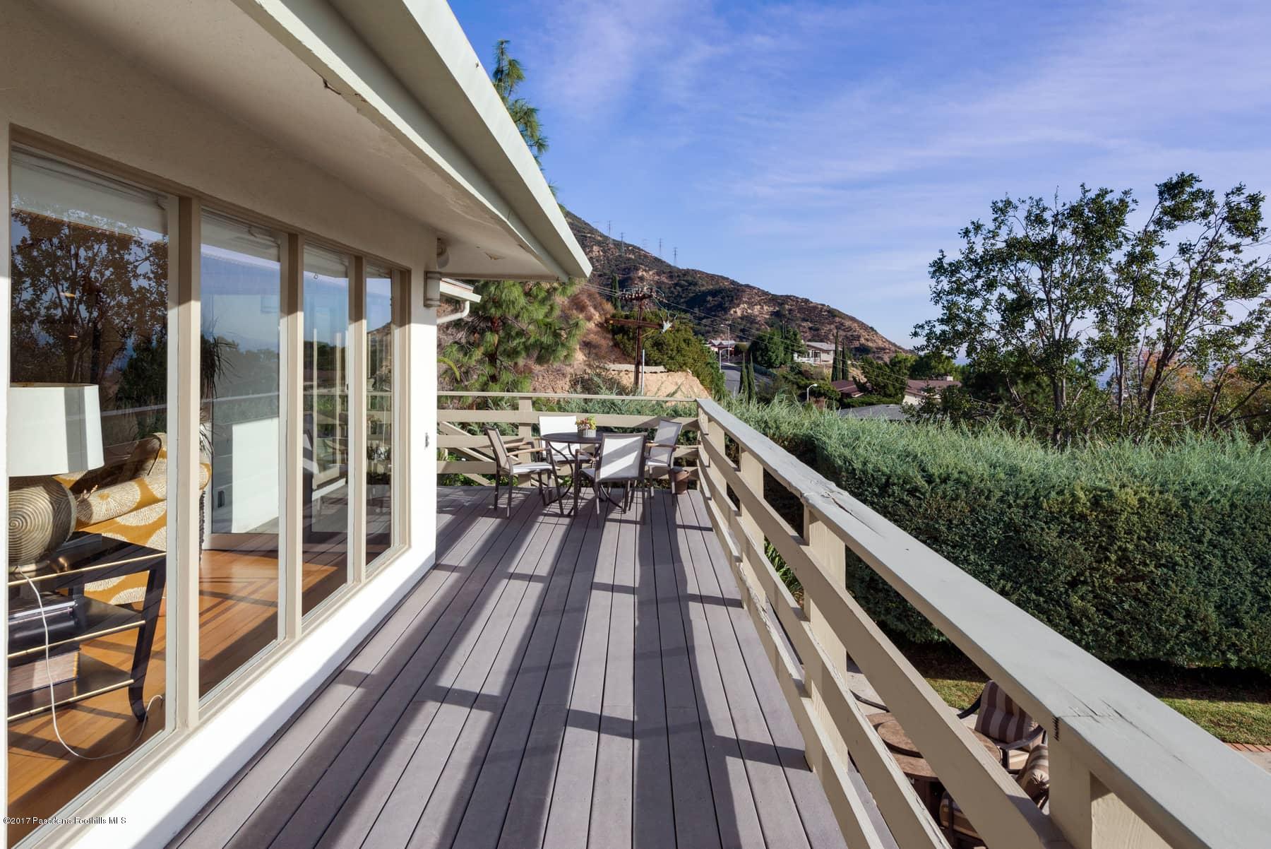 3430 Ellington Villa Drive Altadena, CA 91001 - Photo 31 of 49 a view of balcony with wooden floor and fence