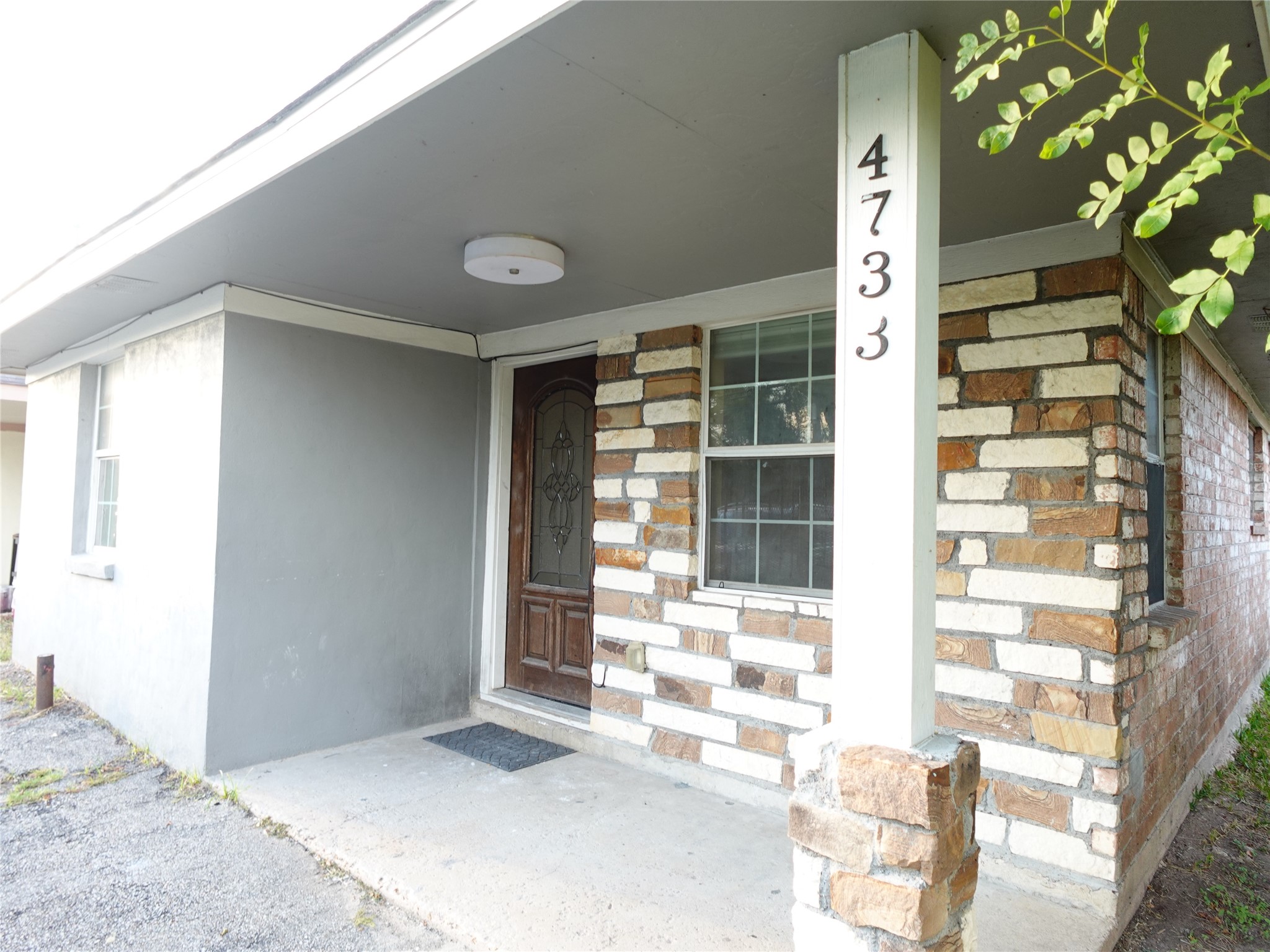 a view of front door of house