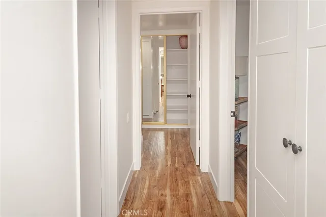 a close view of closet