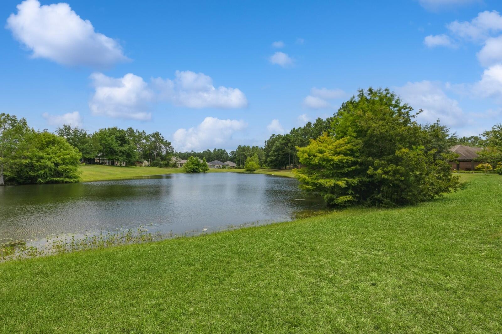 254 Concert Court Freeport, FL 32439 - Photo 35 of 69 a view of a lake with houses in the back