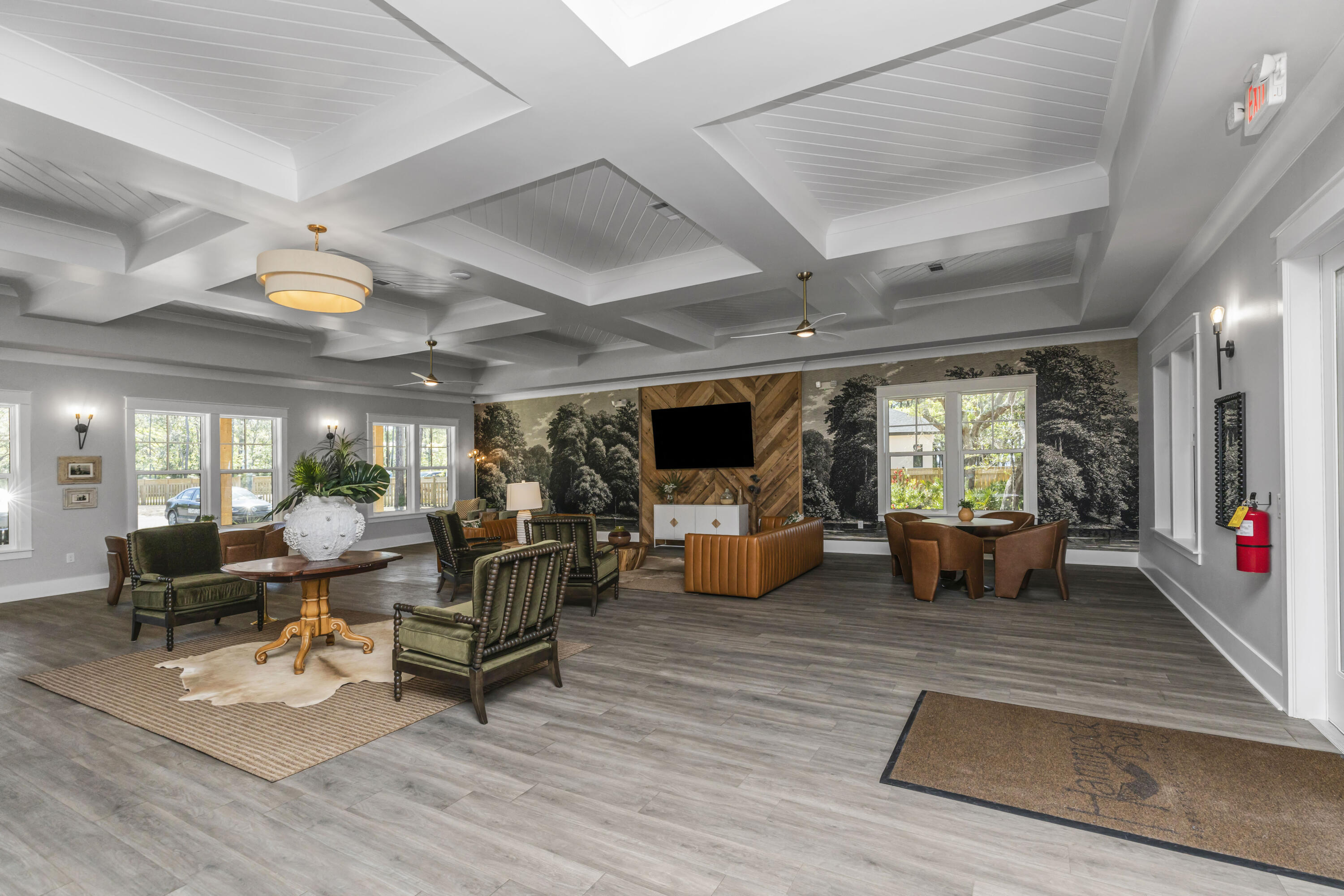 254 Concert Court Freeport, FL 32439 - Photo 66 of 69 a living room with furniture fireplace and large windows