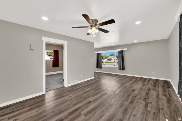 716 East Factory Street Garland, UT 84312 - Photo 5 of 30 Spacious room featuring wood-finish flooring, recessed lighting, and a ceiling fan