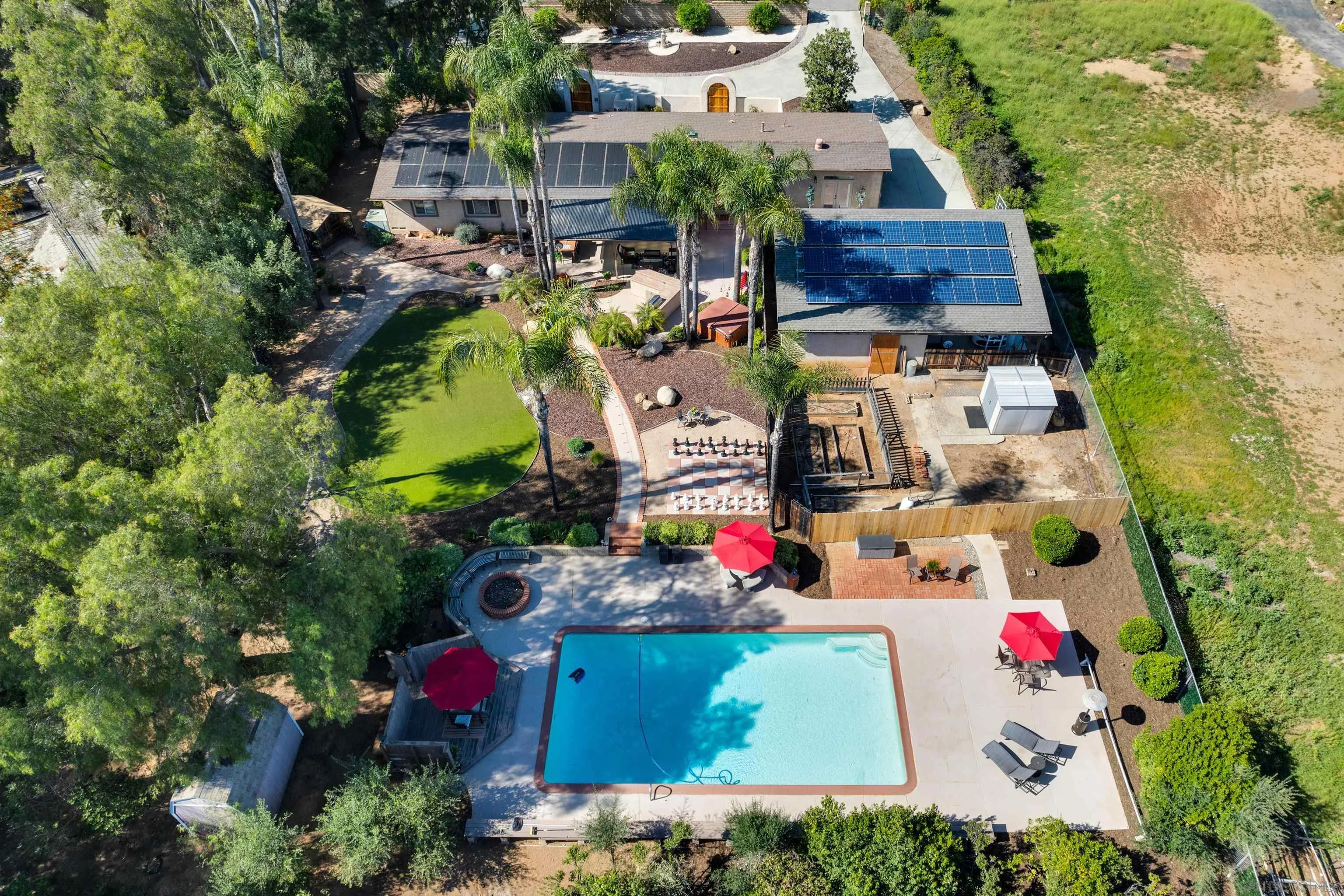 16548 Espola Road Poway, CA 92064 - Photo 44 of 70 an aerial view of residential house with outdoor space and swimming pool