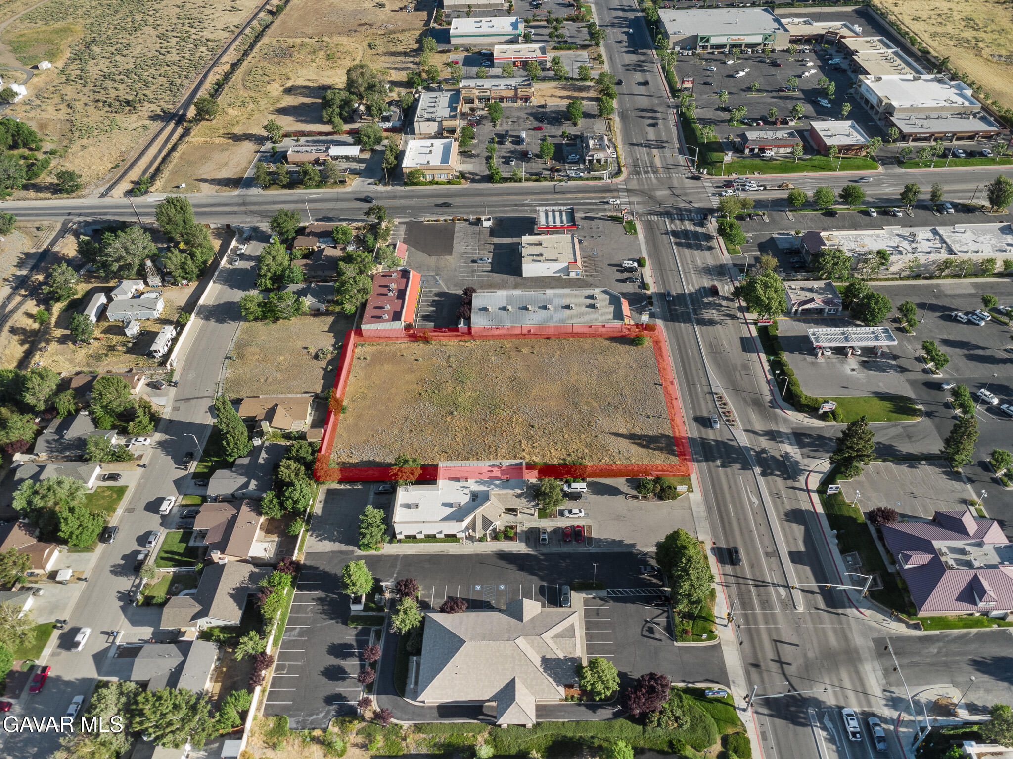 an aerial view of multiple house