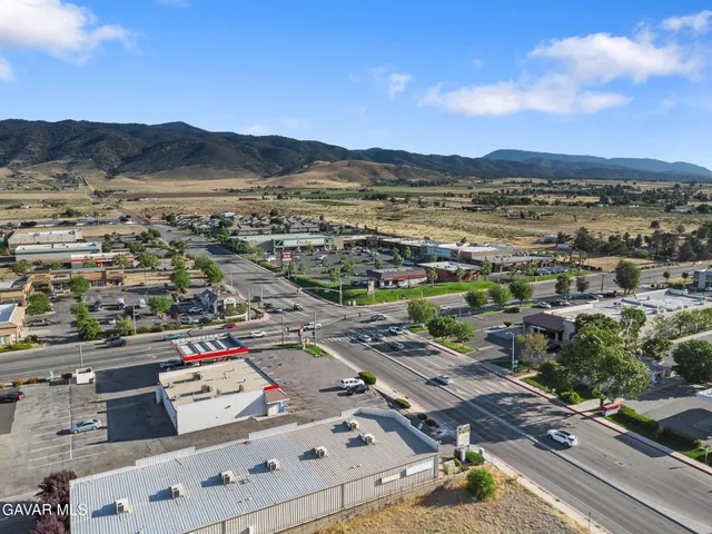 a view of city and mountain