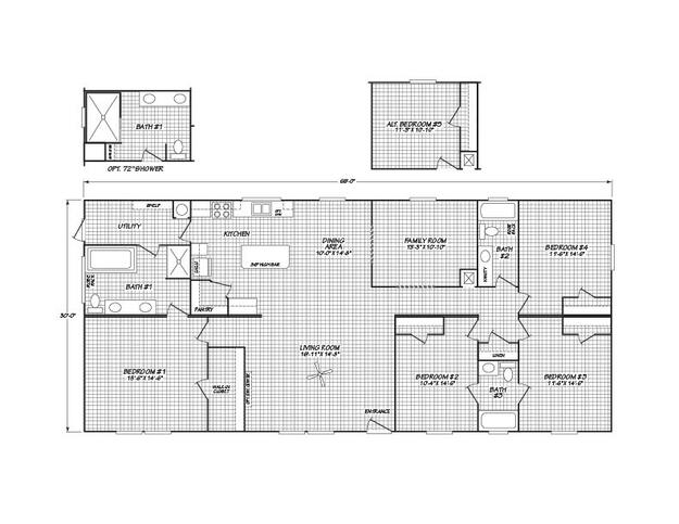 1652 Ashland Road McBee, SC 29101 - Photo 12 of 25 Floor plan 3268 Utility rpoom option