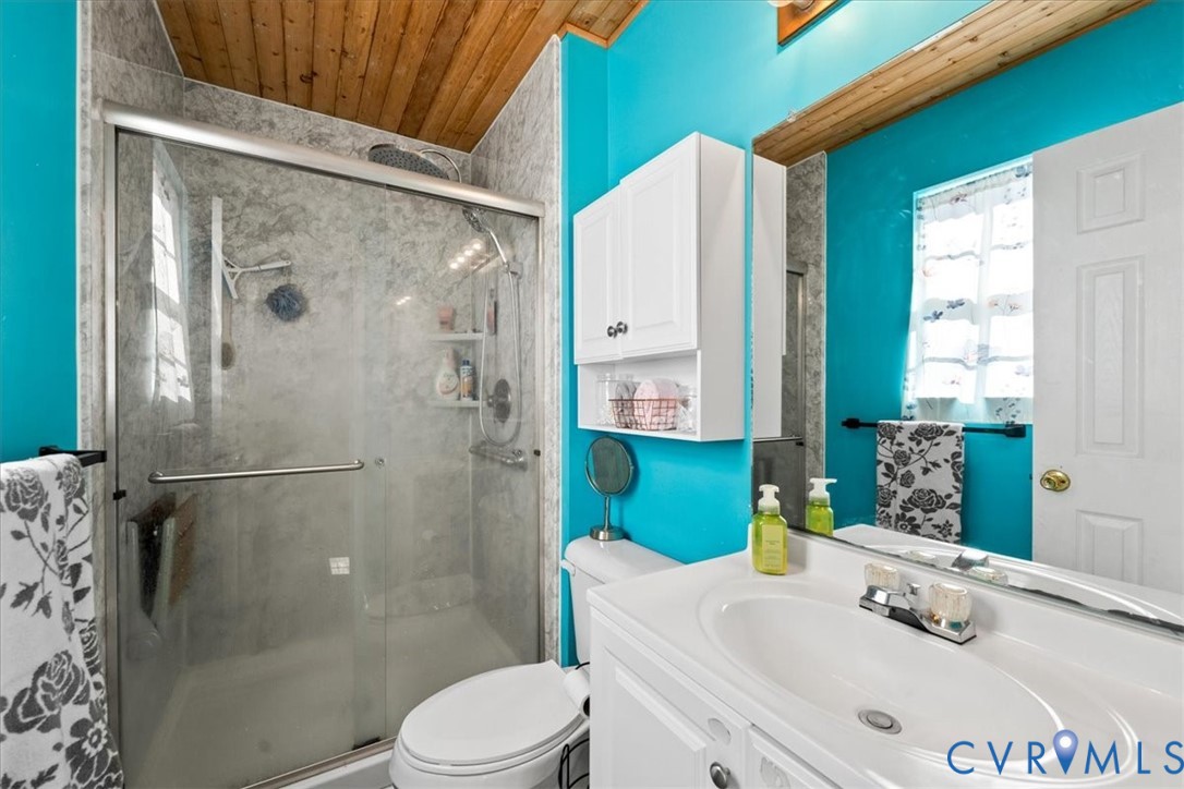 14126 Bermuda Point Court Chester, VA 23836 - Photo 46 of 50 a bathroom with a sink a toilet and shower