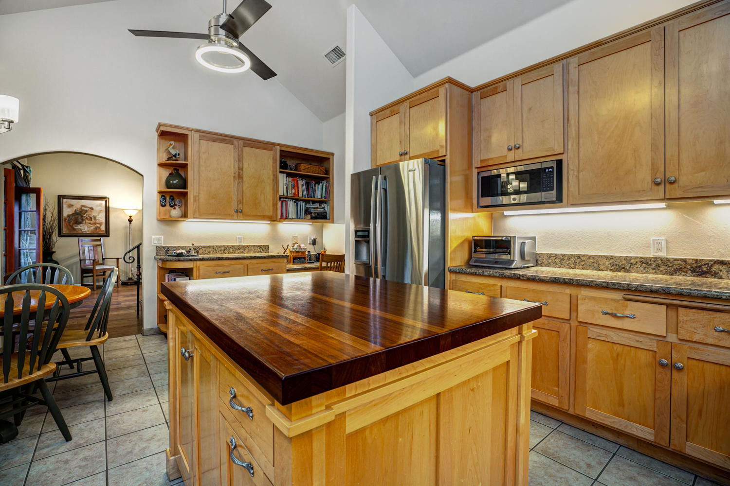 179 Baldwin Road Ojai, CA 93023 - Photo 12 of 39 a kitchen with stainless steel appliances granite countertop a sink a stove and a refrigerator