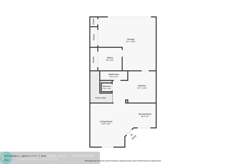 2870 Marina Circle Lighthouse Point, FL 33064 - Photo 34 of 37 a picture of floor plan