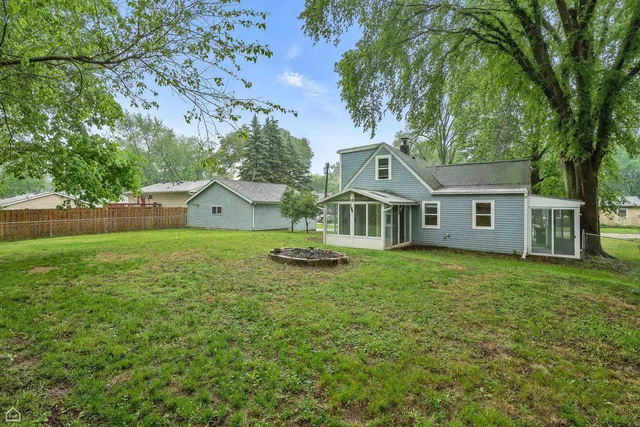 a house view with a garden space