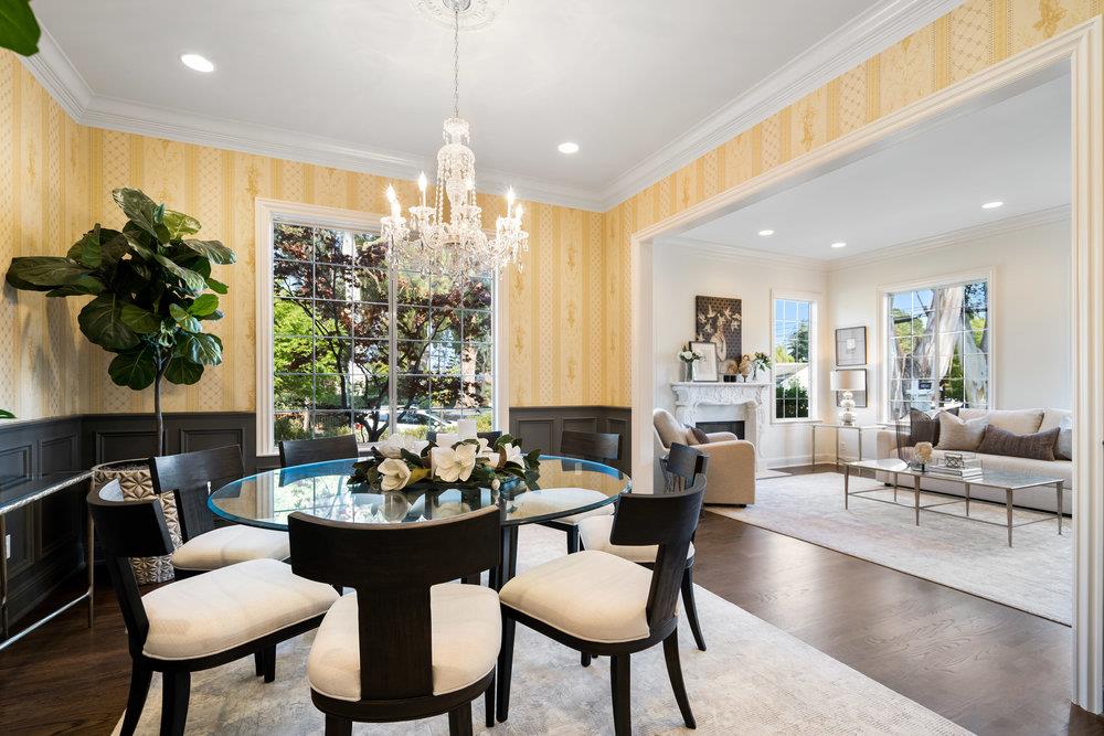 1700 Easton Drive Burlingame, CA 94010 - Photo 19 of 69 a view of a dining room with furniture window and wooden floor