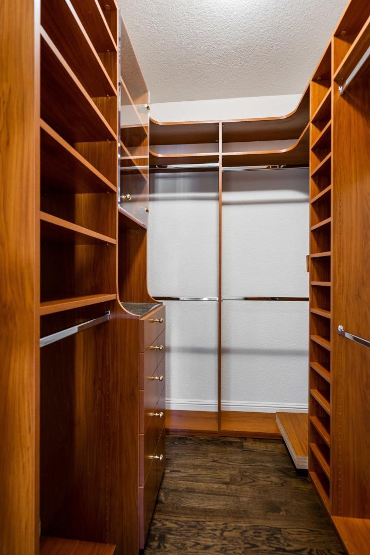 1700 Easton Drive Burlingame, CA 94010 - Photo 61 of 69 a view of walk in closet with empty racks