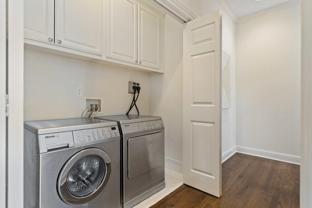 1700 Easton Drive Burlingame, CA 94010 - Photo 63 of 69 a view of storage and utility room with washer and dryer