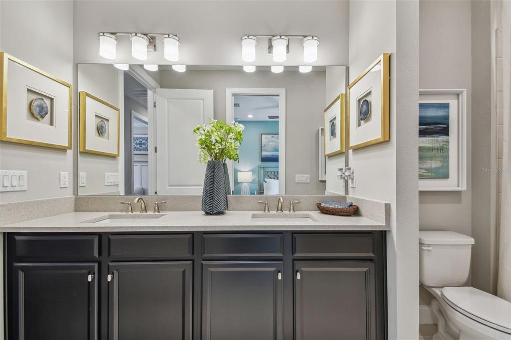 4257 Rosatti Road Wesley Chapel, FL 33543 - Photo 38 of 96 a bathroom with a sink double vanity and a mirror