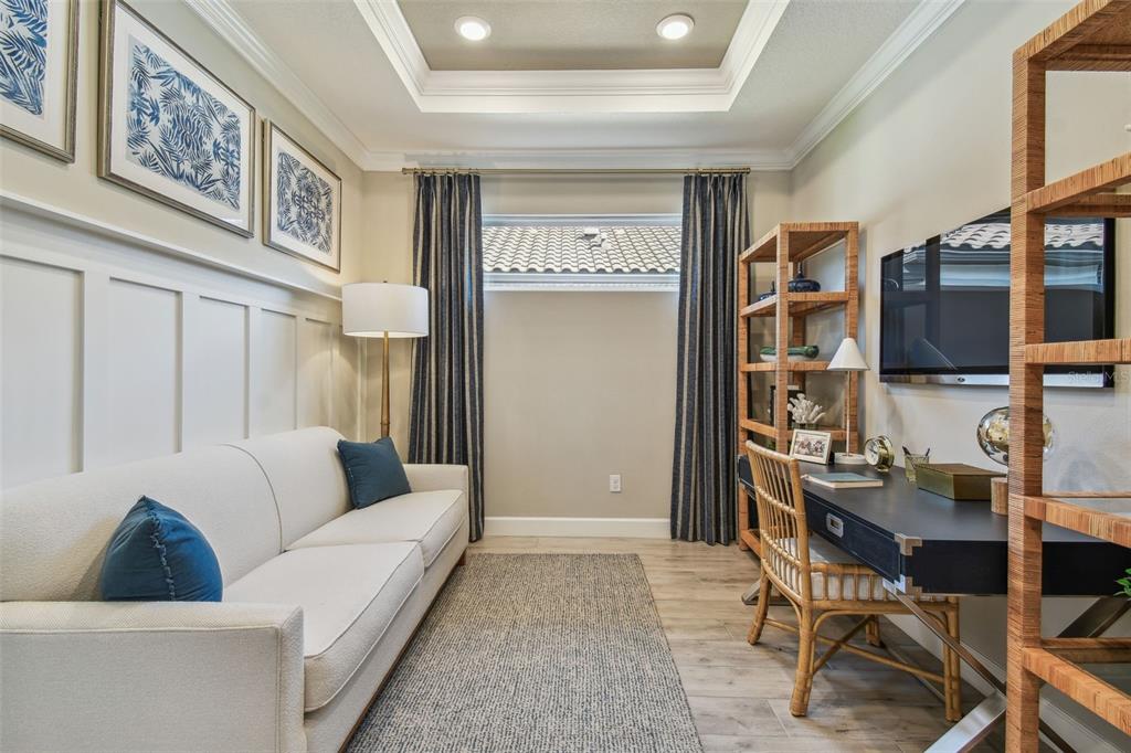 4257 Rosatti Road Wesley Chapel, FL 33543 - Photo 55 of 96 a living room with furniture and a flat screen tv