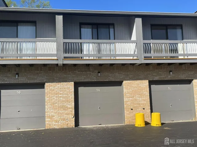 a view of a park with slide