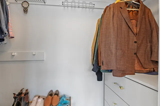 a view of a walk in closet