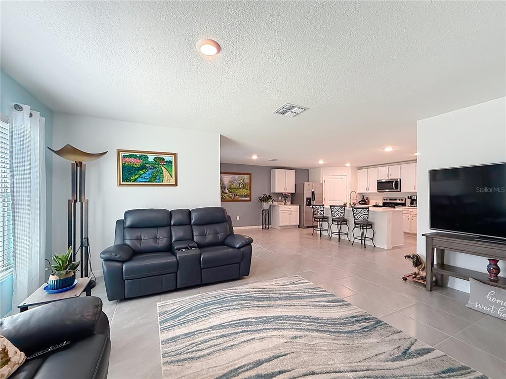 13677 Southwest 69th Terrace Ocala, FL 34473 - Photo 9 of 28 a living room with furniture and a flat screen tv