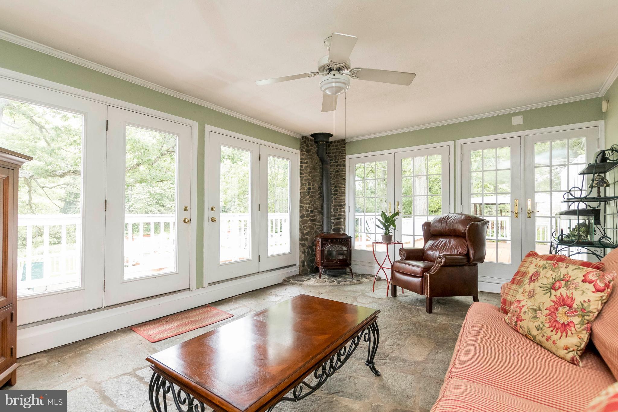1118 Vale Road Bel Air, MD 21014 - Photo 13 of 30 French Doors & Pellet Stove in Family Room