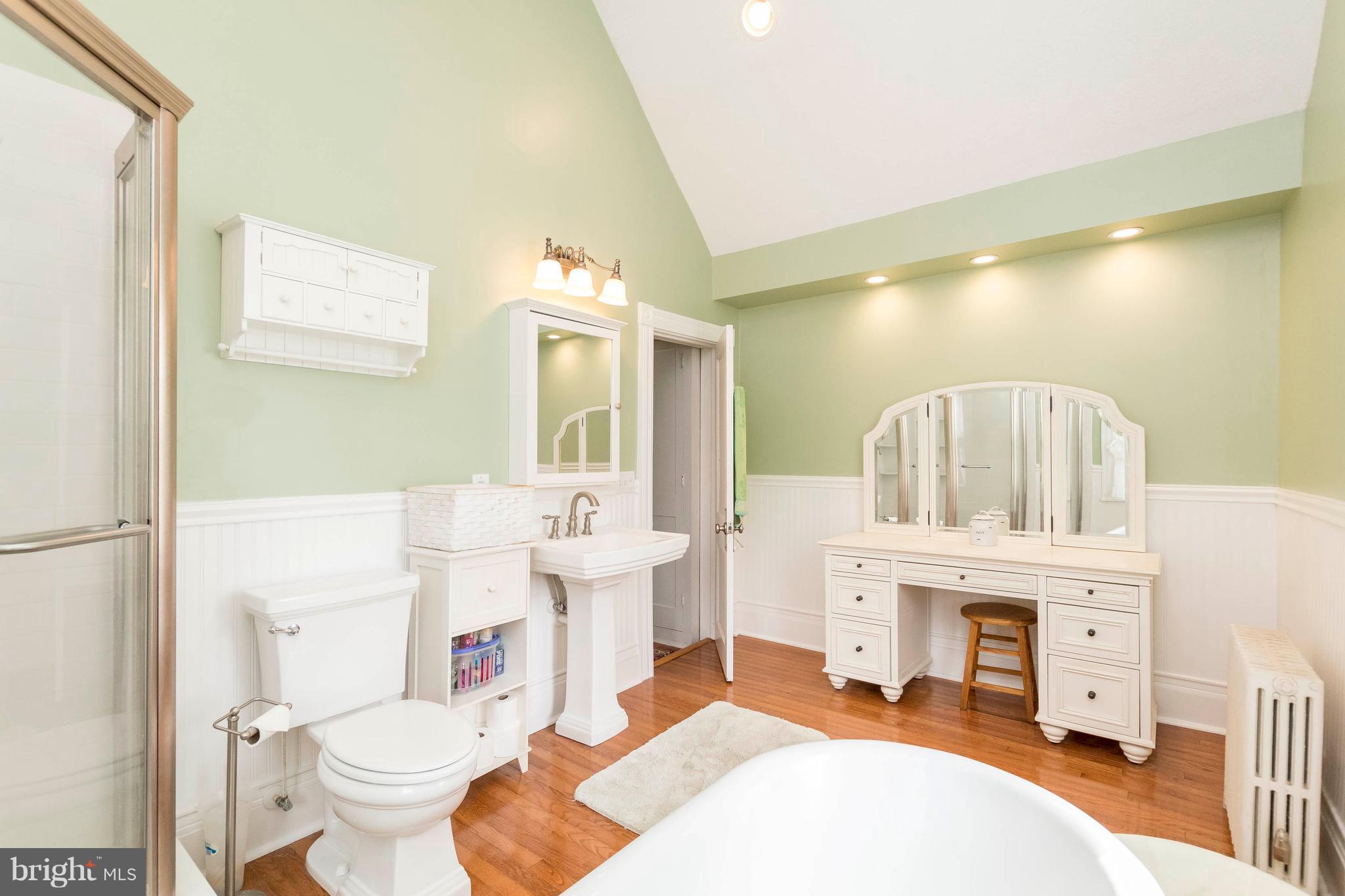 1118 Vale Road Bel Air, MD 21014 - Photo 17 of 30 Bath w/Cathedral Ceiling & White Cabinetry