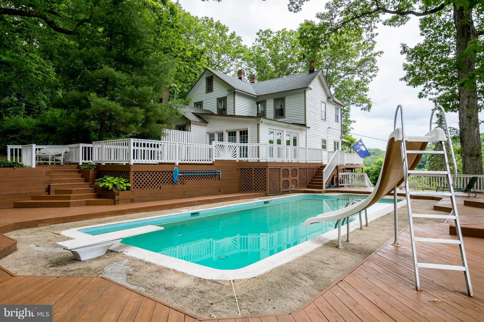 1118 Vale Road Bel Air, MD 21014 - Photo 23 of 30 Rear View of Home, Pool and Multiple Decks