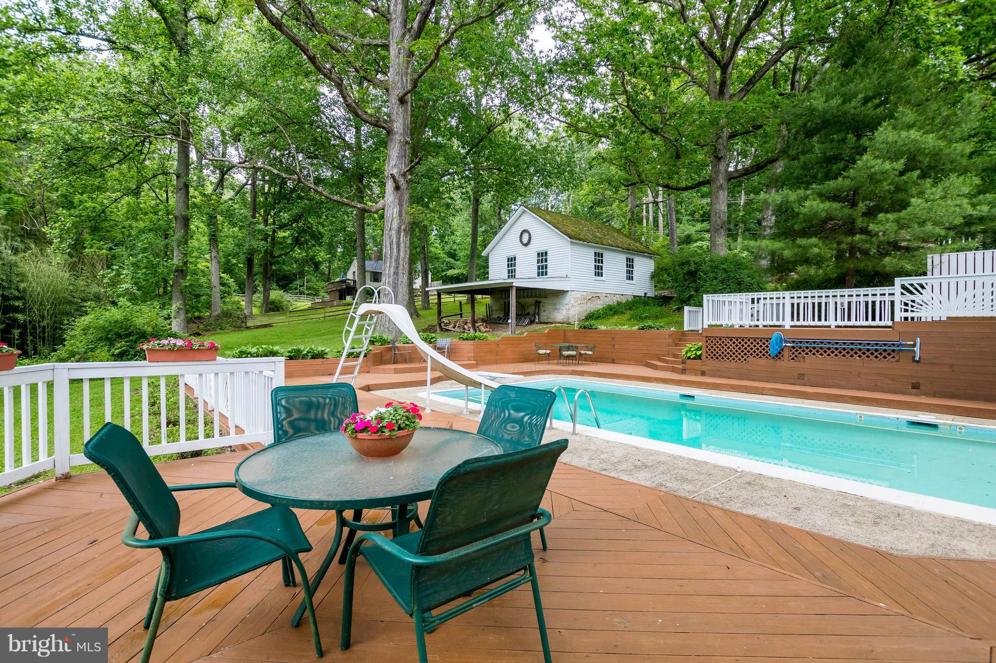 1118 Vale Road Bel Air, MD 21014 - Photo 24 of 30 Rear View of Garage, Pool & Back Decking