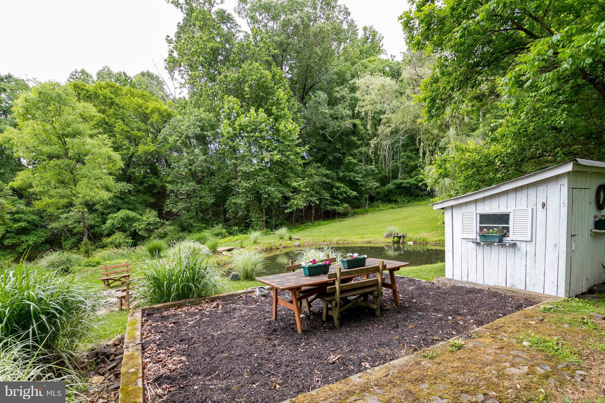 1118 Vale Road Bel Air, MD 21014 - Photo 29 of 30 Garden Shed, Picnic Area & Pond View