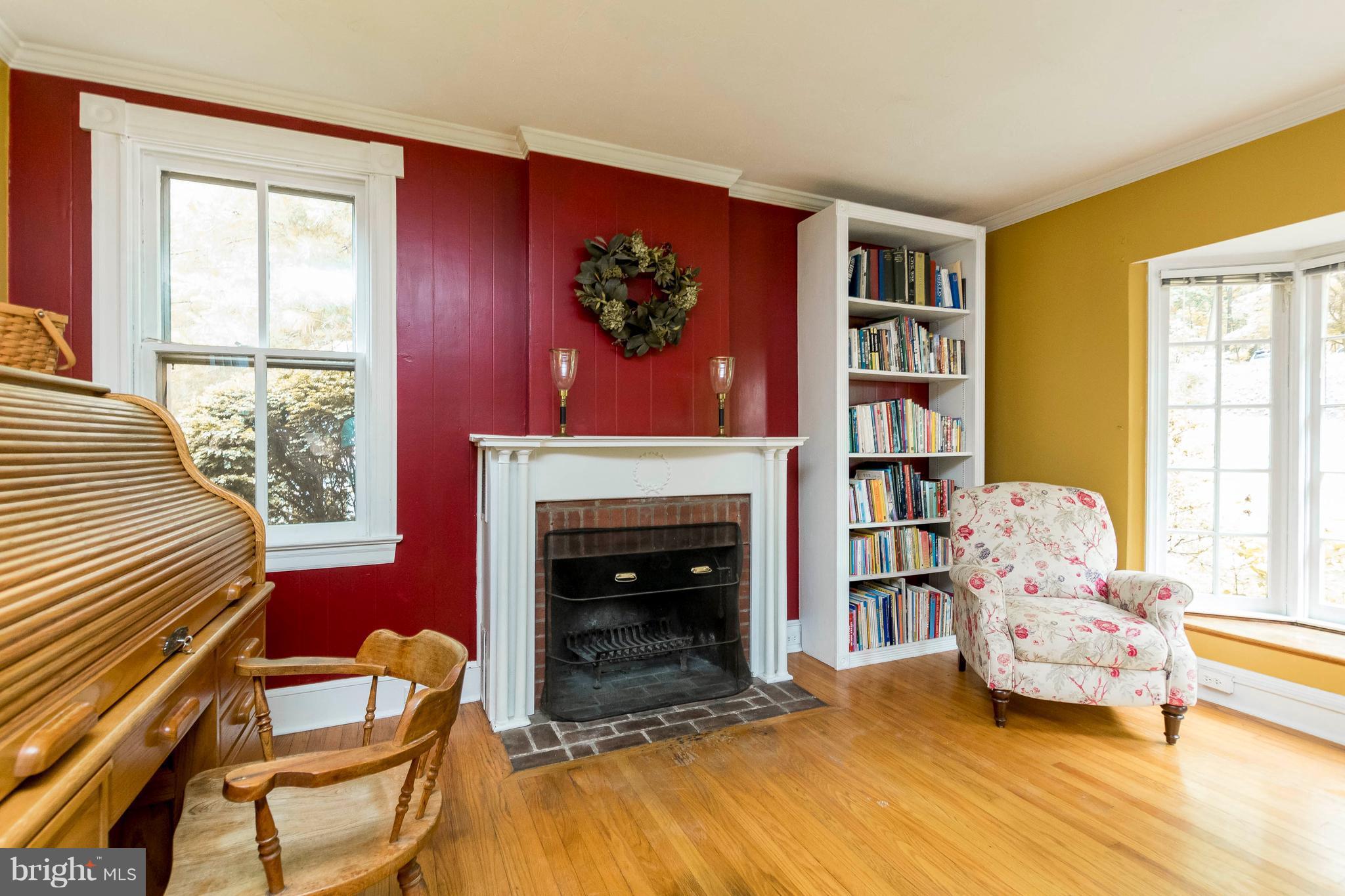 Living Room w/Woodburning Fireplace