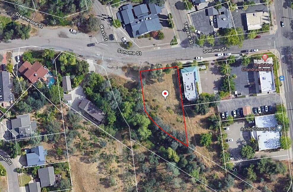 1875 Sonoma Street Redding, CA 96001 - Photo 9 of 9 an aerial view of residential houses and outdoor space