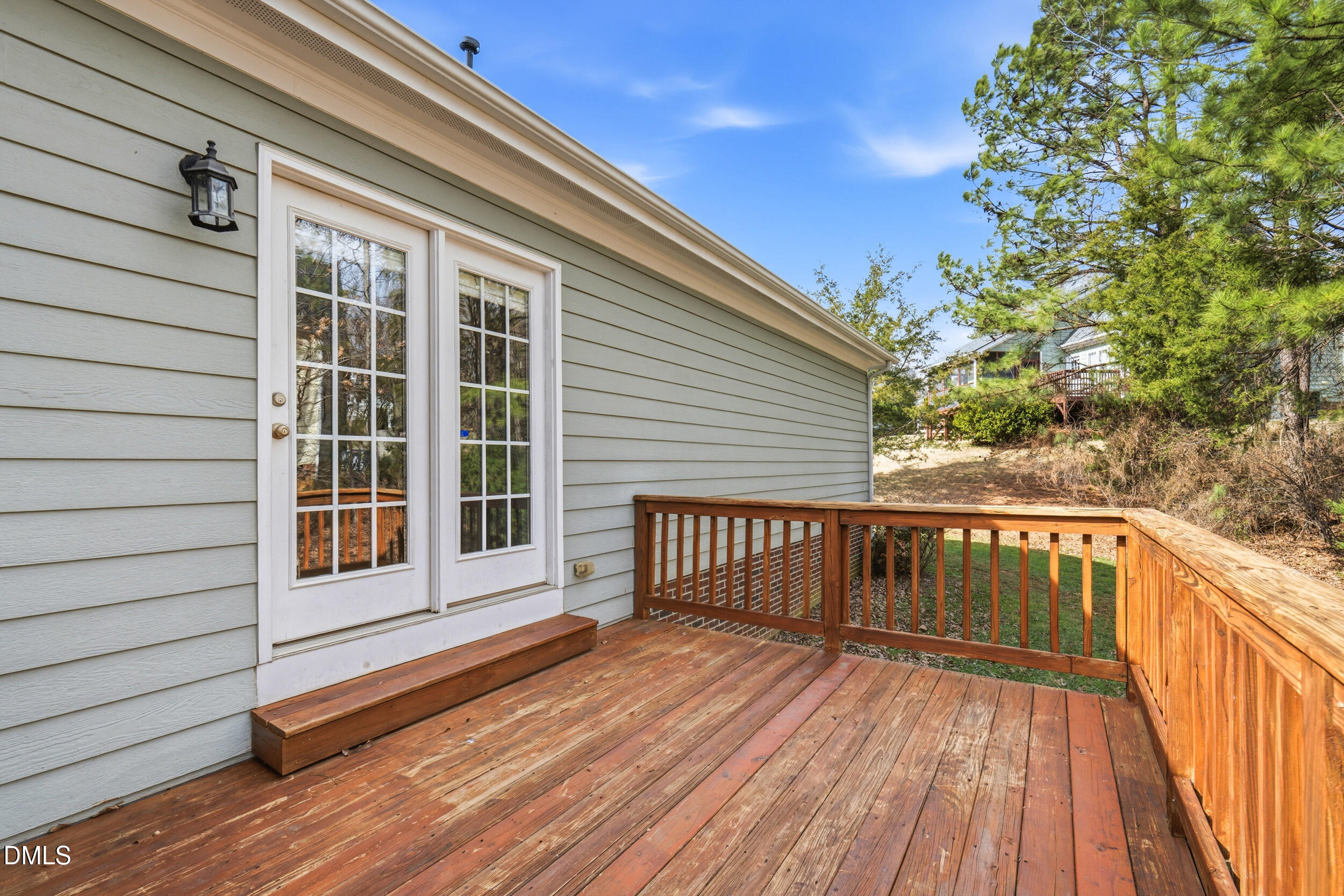 66 Bellemont Road Pittsboro, NC 27312 - Photo 28 of 33 a view of a wooden deck