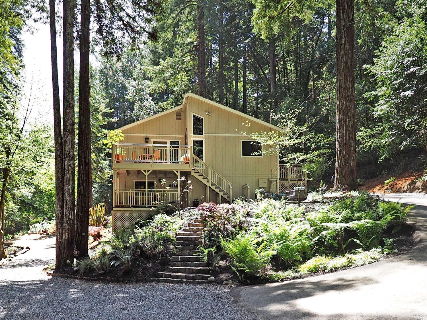 2130 Green Hill Road Sebastopol, CA 95472 - Photo 1 of 1 Bathed in sunlight, and rimmed with firs, bays and groomed Redwoods.