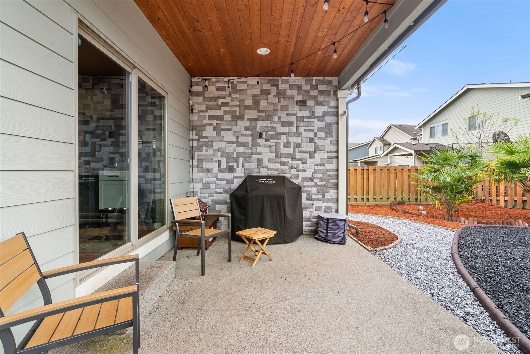 351 South Sergeant Street Buckley, WA 98321 - Photo 28 of 36 a view of a porch with furniture and a fireplace