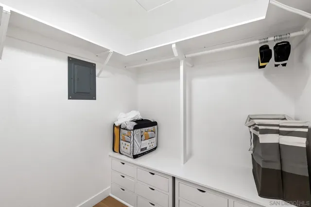 a room with storage and utility