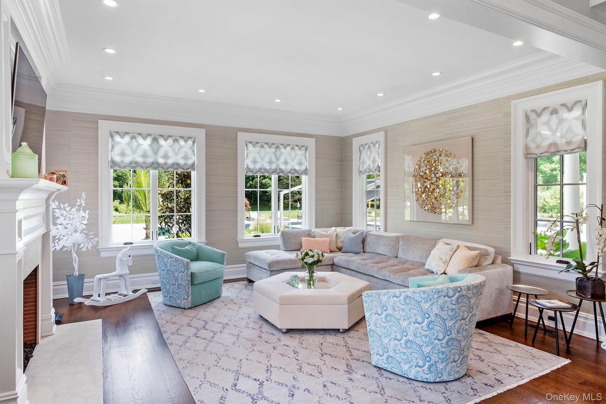 52 Wheatley Road Glen Head, NY 11545 - Photo 13 of 39 Sitting Room w/ fireplace off of breakfast room