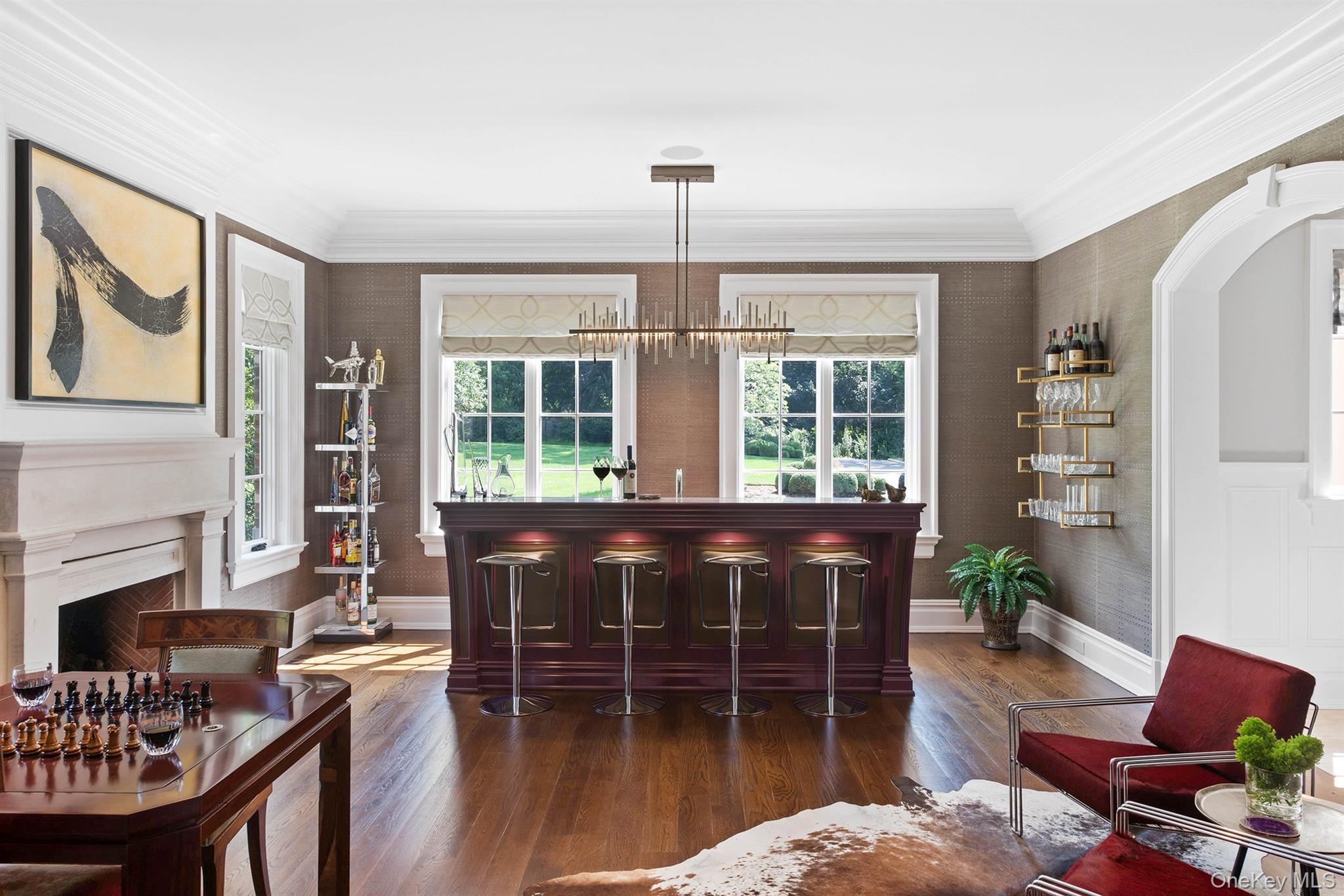 52 Wheatley Road Glen Head, NY 11545 - Photo 4 of 39 Wet Bar w/ FP